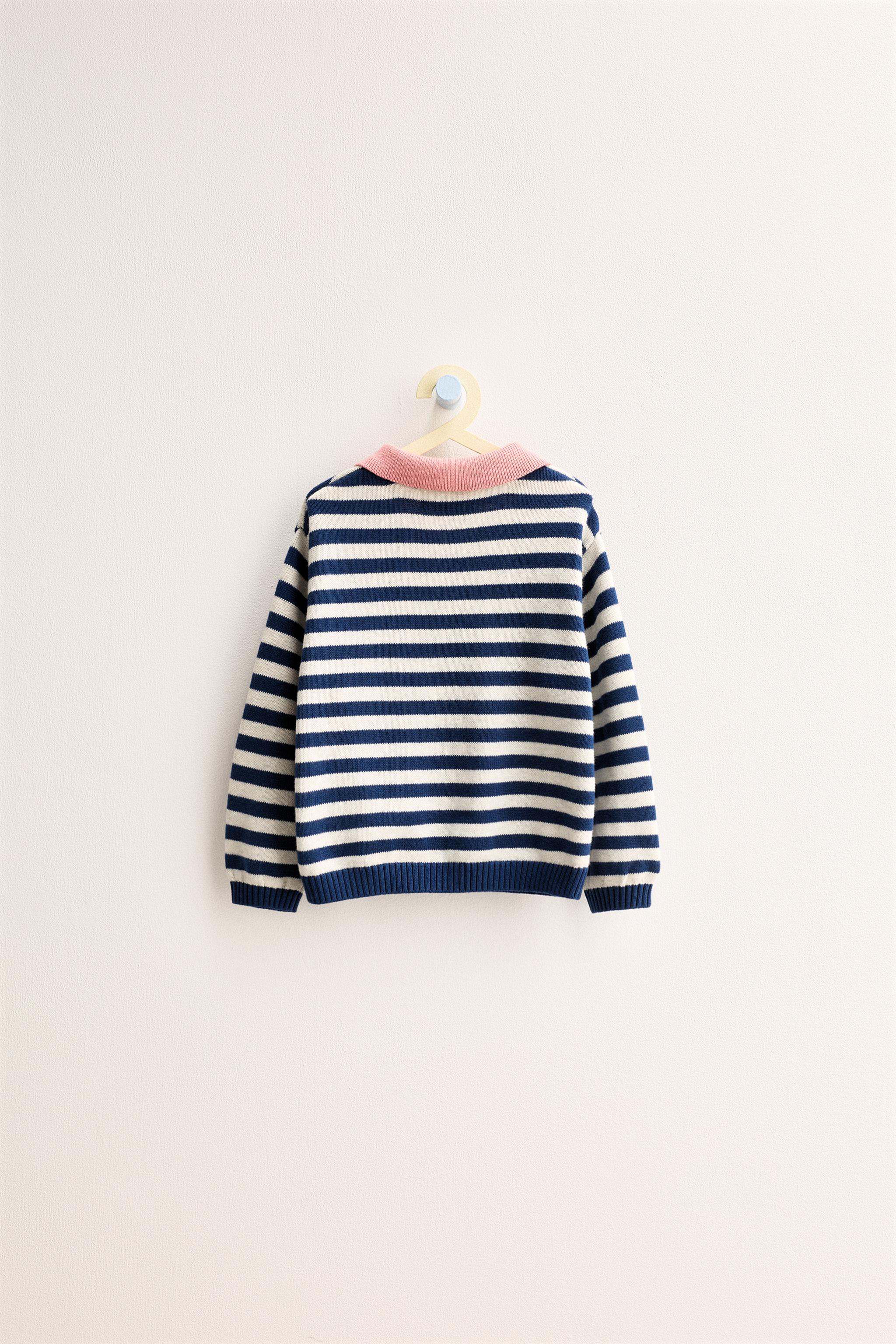 ZARA TIMELESS - PULL POLO À RAYURES